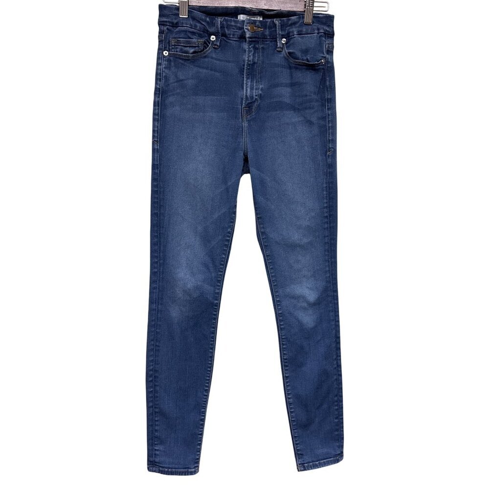 Good American Good Waist Denim Blue Jeans Skinny Slim Fit Size 8 Luxury Sculpt